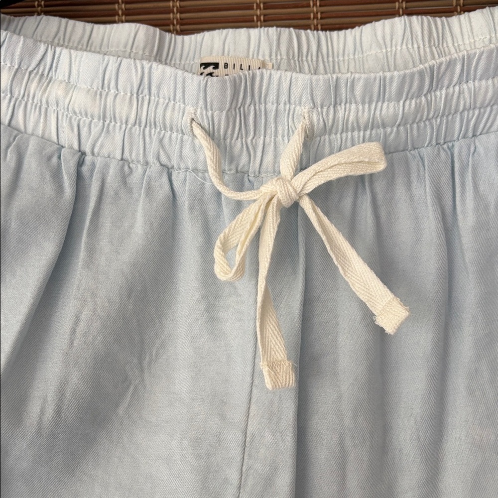 Billabong Light Blue Drawstring Casual Cotton Beach Shorts - Picture 5 of 6